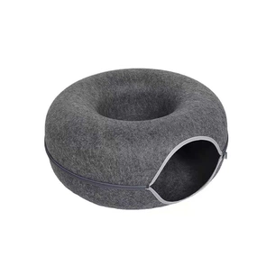 Лежак для тварин Lapka Інтерактивний тунель M сірий (LPK-05-01) зображення 1