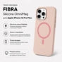 Чохол до мобільного телефона BeCover FIBRA Silicone OmniMag Apple iPhone 16 Pro Max Light Pink (716238) - зменшене зображення 3