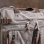 Сумка Vintage Трансформер текстильна велика Сіра (20151) - зменшене зображення 9