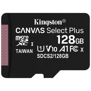 Карта пам'яті Kingston 128GB microSDXC Class 10 Canvas Select Plus 100R A1 (SDCS2/128GBSP) зображення 1