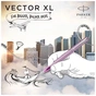 Ручка пір'яна Parker VECTOR 17 XL Metallic Lilac CT  FP M (06 412) - зменшене зображення 7