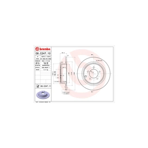 Гальмівний диск Brembo 08.C247.11 зображення 1