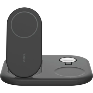 Зарядний пристрій Belkin 3in1 Magnetic Foldable iPhone/Watch/AirPods Qi2 15W black (WIZ029VFBK) зображення 1