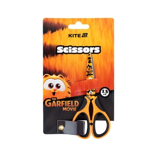 Ножиці Kite дитячі з гумовими вставками і малюнком на лезі Garfield 13 см (GF25-148) изображение 1