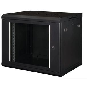 Шафа настінна Hypernet 9U 19" 600x600 ProLine (PL-WMNC66-9U-BLACK) изображение 1