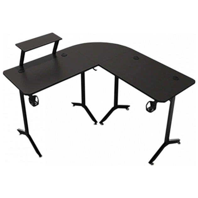 Комп'ютерний стіл GT Racer T-1247 (146x146x60x73) Black - зображення 1
