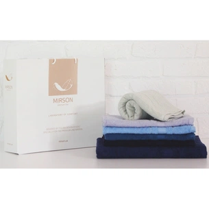 Рушник MirSon набір банних 5087 Elite SoftNes Azure 70х140 6 шт (2200003181142) зображення 1