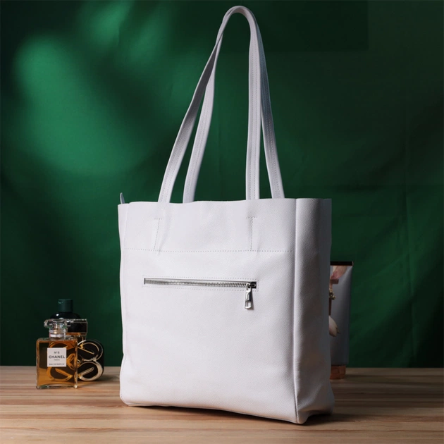 Сумка Shvigel Шоппер з натуральної шкіри Біла (22844) - зображення 11