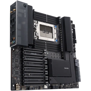 Серверна материнська плата ASUS PRO WS WRX80E-SAGE SE WIFI sWRX8 WRX80 8xDDR4 M.2 WiFi BT EATX (90MB1590-M0EAY0) зображення 1