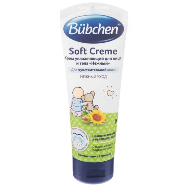 Детский крем Bubchen для лица и тела Нежный 75 мл (7613034884091) - изображение 1