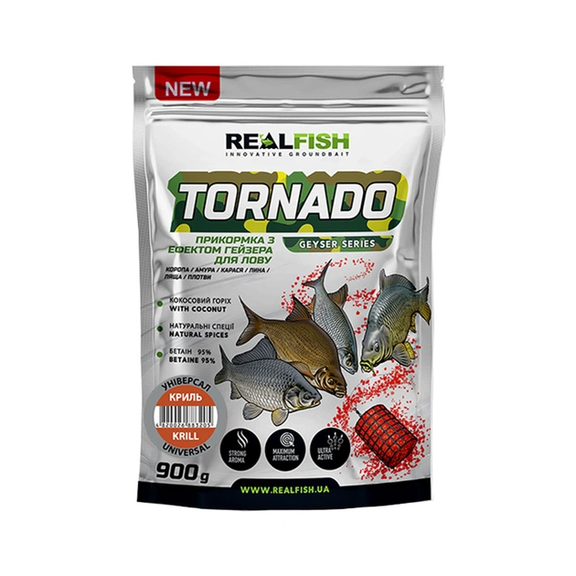 Прикормка Real Fish Торнадо Універсал (Кріль) 0.9kg (809.00.49) - picture 1
