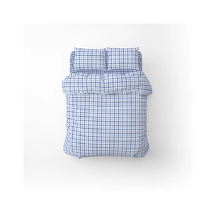 Постільна білизна Home Line Фланель Клітинка блакитна/сіро-блакитний полуторний (179191) зображення 1