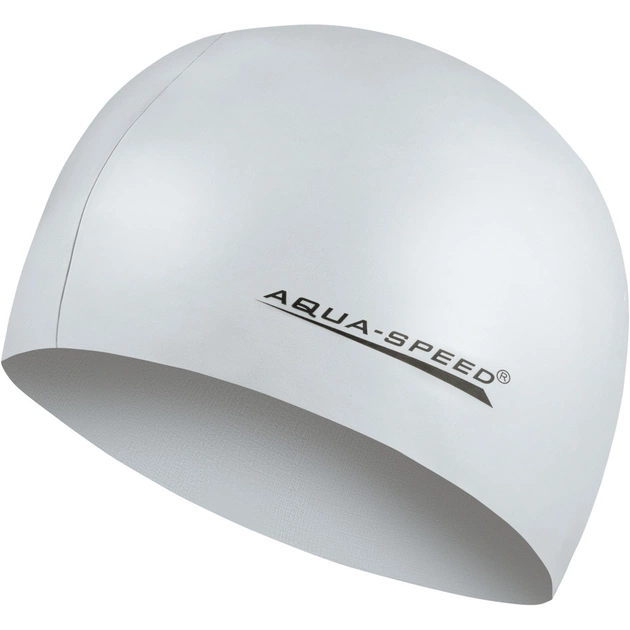 Шапка для плавания Aqua Speed Mega 100-26 сріблястий Уні OSFM (5908217635549) - изображение 1