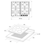 Варочна поверхня Pyramida PFG 604 T WH B - уменьшенное изображение 11