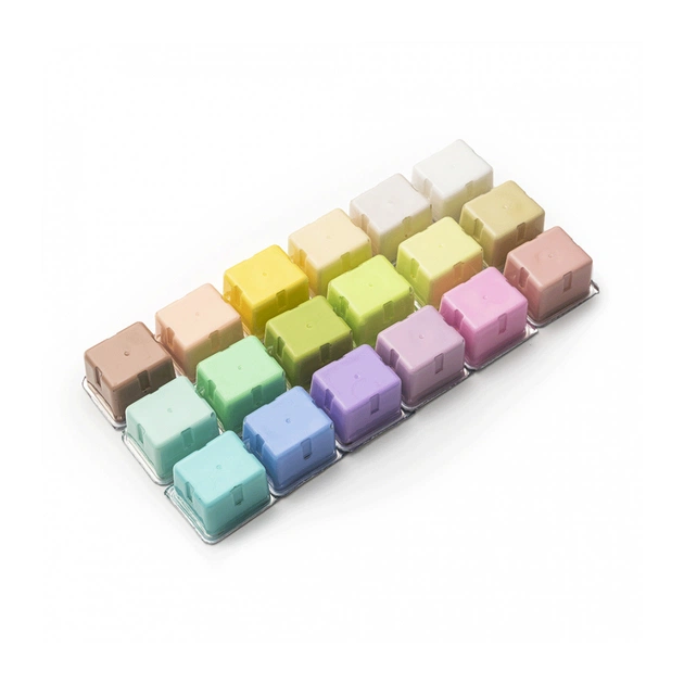 Гуашеві фарби HIMI Jelly Cup 18 кольори по 30 мл, Пастельні, фіолетовий пластик.пенал (6976939682584) - picture 6