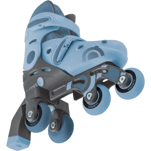 Роликовые коньки Globber 2в1 серо-синие р.26-29, до 20кг, 3+ (780-200) - изображение 7
