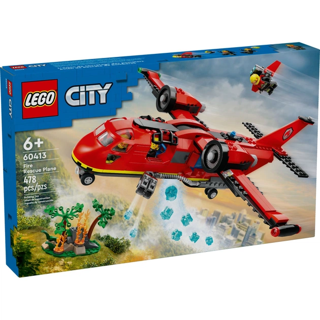 Конструктор LEGO City Пожежний рятувальний літак 478 деталей (60413) - зображення 1