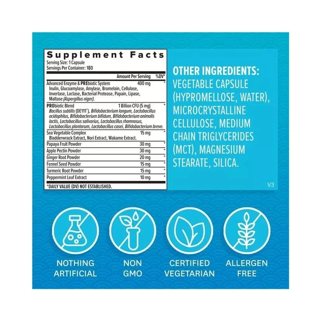 Пробіотики Zenwise Травні ферменти та швидкодіючі пробіотики (ZNW72002) - зображення 2