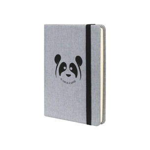 Книга записна Optima А6 PANDA, тверда обкладинка папір, гумка, кремовий блок лінія (O27192-05) зображення 1