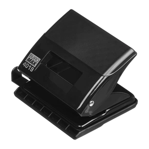 Діркопробивач Buromax пластиковий, до 20 аркушів, 120 х 88 х 76 мм, чорний (BM.4019-01) зображення 1
