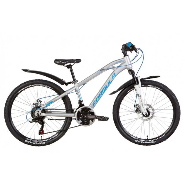 Велосипед Formula 24" DAKAR AM DD рама-13" 2021 Grey/Blue (OPS-FR-24-260) - изображение 1