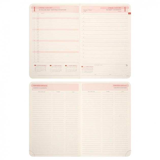 Тижневик Leo planner А5 датований 2026 "Polo", м‘який, графітовий, 368 сторінок (252694) - picture 9