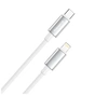 Дата кабель USB-C to Lightning 1.0m PD30W zinc alloy braided white ColorWay (CW-CBPDCL098-WT) - уменьшенное изображение 2