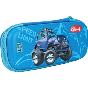 Пенал Cool For School з тисненням 1 відділення Блакитний (QT-5741-Blue) зображення 1