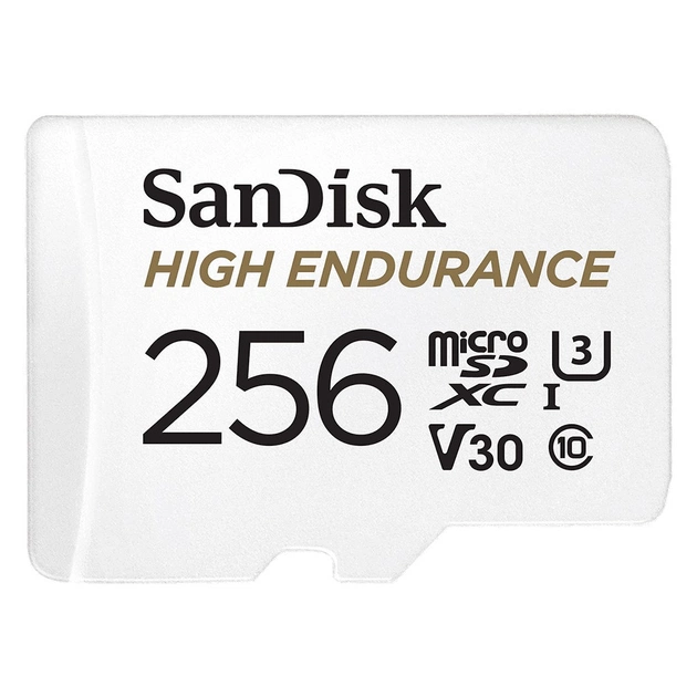Карта памяти SanDisk 256GB microSD class 10 UHS-I U3 V30 High Endurance (SDSQQNR-256G-GN6IA) - изображение 1