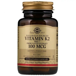 Вітамін Solgar Натуральний Вітамін К2, Naturally Sourced Vitamin K2, 100 мк (SOL-03603) зображення 1