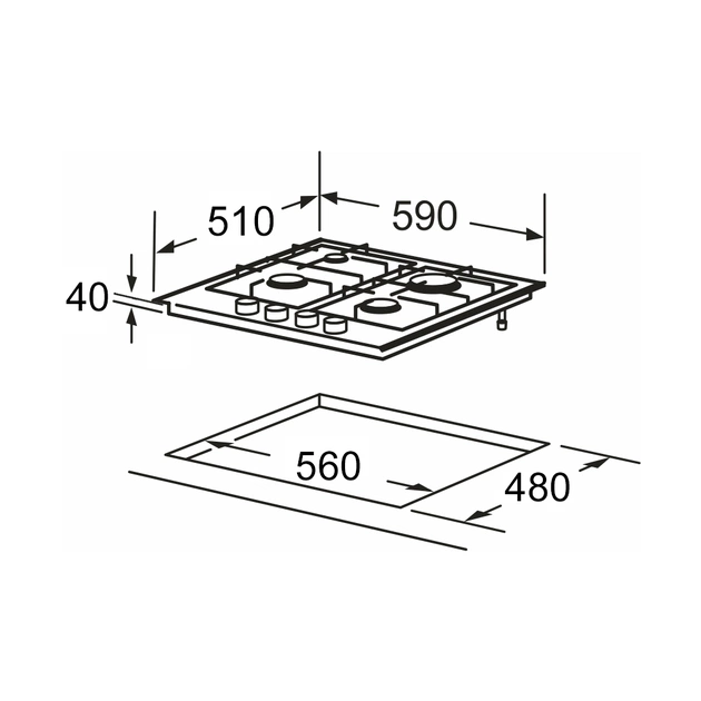 Варочна поверхня Interline HGS 763 FGT XM FLAME - picture 11