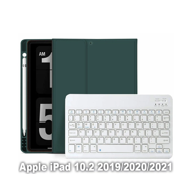 Чохол до планшета BeCover with Keyboard Apple iPad 10.2 2019/2020/2021 Dark Green (709676) - изображение 1