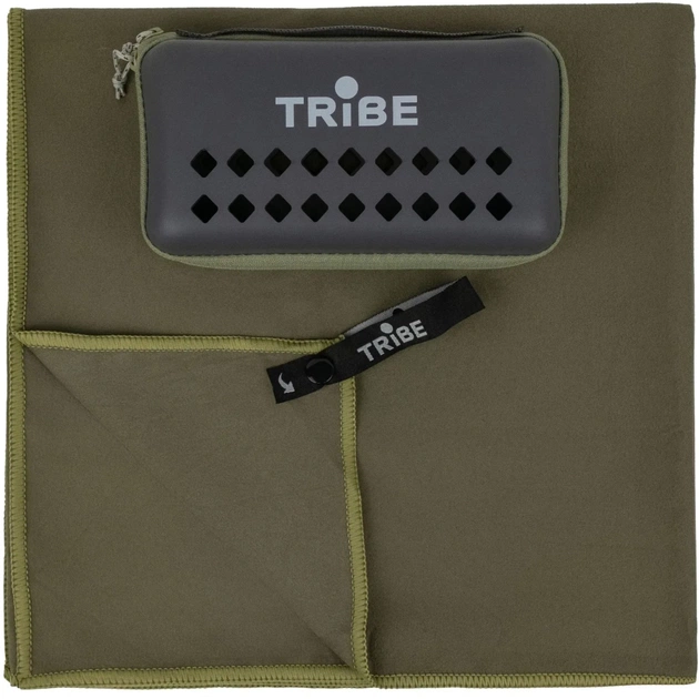 Туристичний рушник Tribe з мікрофібри в чохлі Pocket Towel 40х80 S Army-green (T-LC-0001-S-army-green) - picture 1