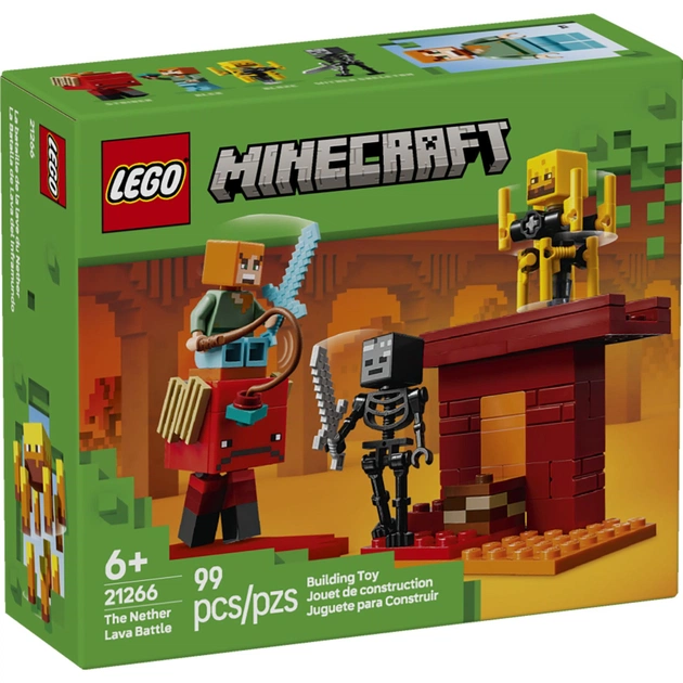 Конструктор LEGO Minecraft Битва з лавою у Незері (21266) - зображення 1