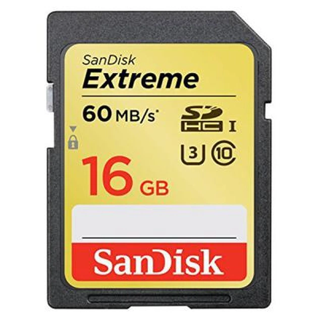 Карта пам'яті SanDisk 16GB SDHC Extreme Class 10 UHS-I U3 (SDSDXN-016G-G46) - изображение 1