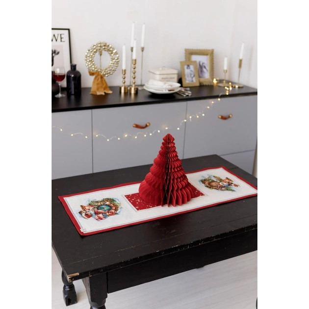 Доріжка на стіл Прованс гобеленова Різдвяне багаття 35х100 см (036899) - picture 12