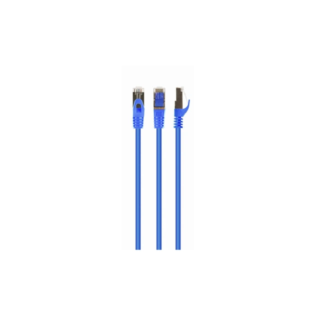 Патч-корд 10м S/FTP Cat 6A CU LSZH blue Cablexpert (PP6A-LSZHCU-B-10M) - изображение 1