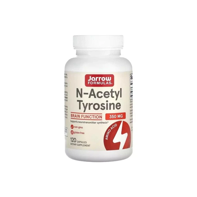 Амінокислота Jarrow Formulas N-ацетил Тирозин, 350 мг, N-Acetyl Tyrosine, 120 капсул (JRW-15051) - зображення 1