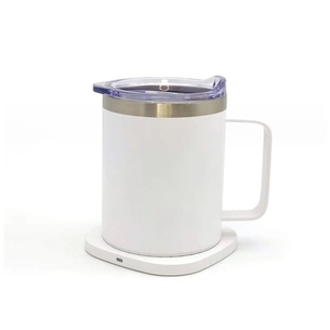 Термокружка TheGeneral з підігрівом та бездротовою зарядкою ThermoHub 15W з LED індикатором біла (40021321-08) зображення 1