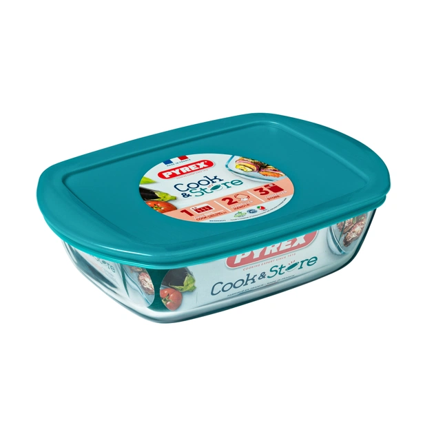 Форма для випікання Pyrex CookStore з кришкою прямокутна 28 х 20 х 8 см 2.5 л (216P000/7645) - picture 1
