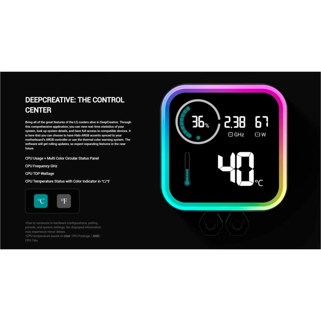 Система рідинного охолодження Deepcool LQ240 Black (R-LQ240-BKLSMW-G-1) - picture 9