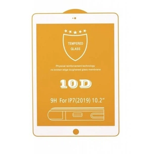 Скло захисне 2E для Apple iPad 10.2 2019, 2.5D FCFG, white border (2E-IPD-10.2-LTFCFG-WB) зображення 1