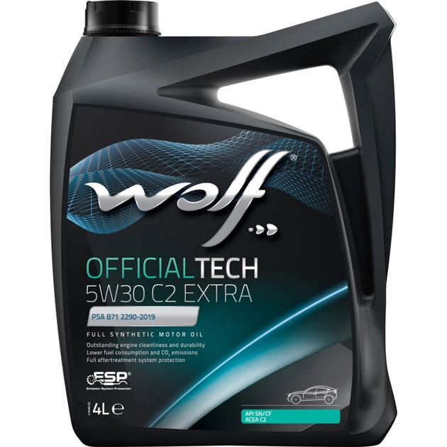 Моторна олива Wolf OFFICIALTECH 5W30 C2 EXTRA 4л (8339677) - зображення 1