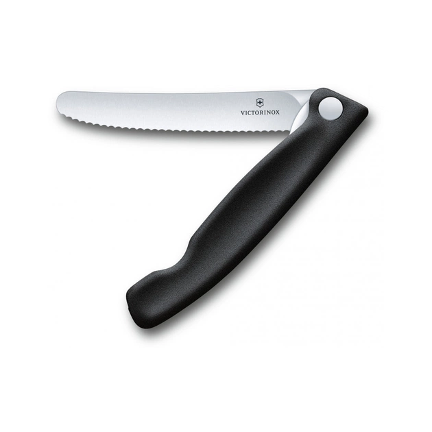 Кухонний ніж Victorinox SwissClassic Foldable Paring 11 см Serrated Black (6.7833.FB) - зображення 1