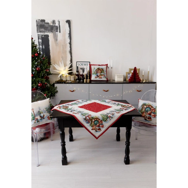 Скатертина Прованс гобеленова Різдвяне багаття 135х300 см (037406) - picture 9