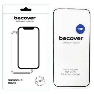 Скло захисне BeCover Apple iPhone 16 Pro Max 10D Black (712324) зображення 1