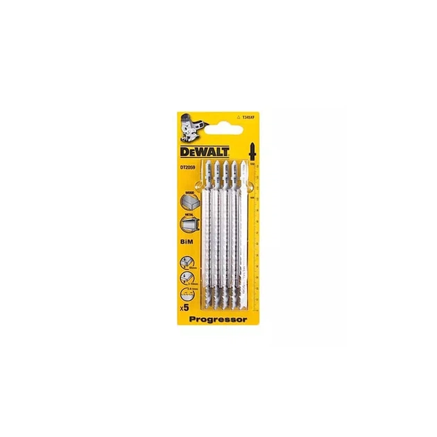Полотно DeWALT для электролобзика, специальное, L=132, WL=101, 2.4-5 мм, 5 шт (DT2059) - изображение 1