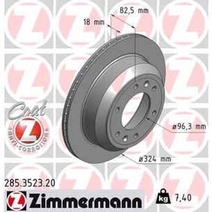 Гальмівний диск ZIMMERMANN 285.3523.20 зображення 1