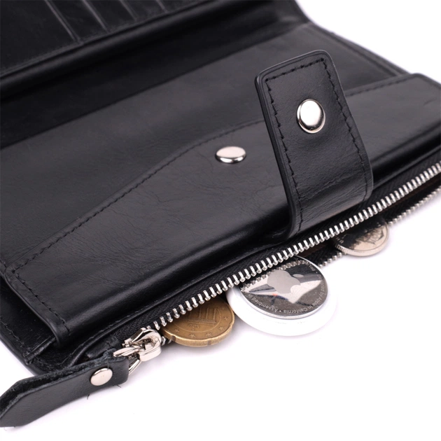 Гаманець Vintage З натуральної шкіри Чорний (22885) - изображение 9