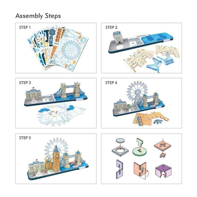Пазл Cubic Fun Тривимірний пазл CityLine London (MC253h) - picture 6
